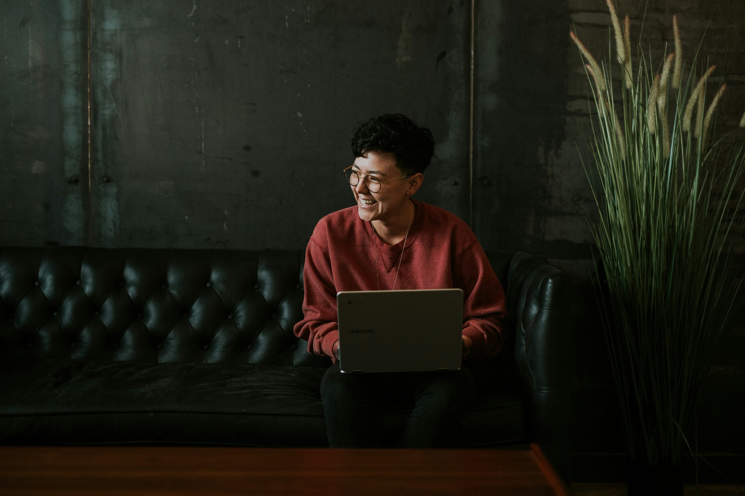 Woman on computer