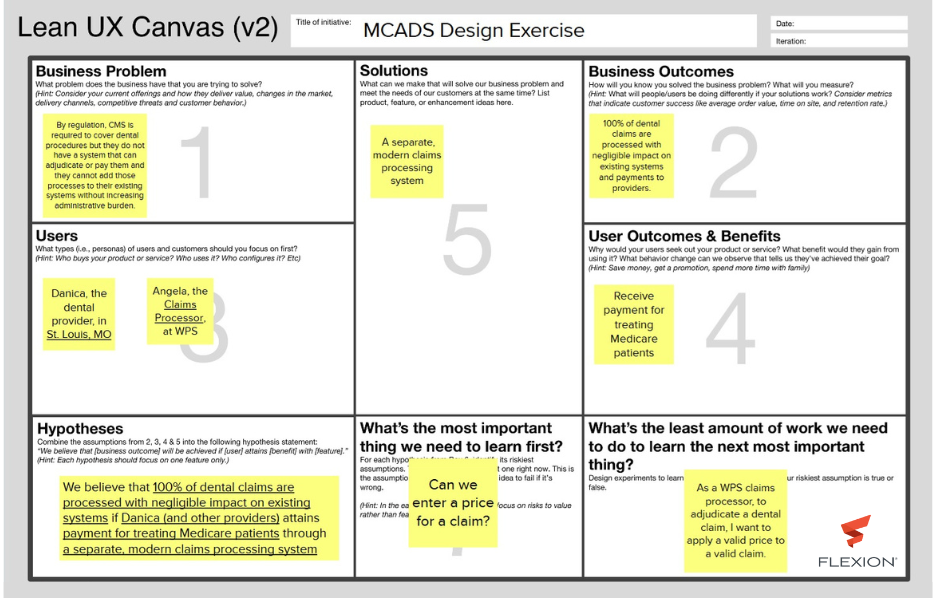 The Lean UX Canvas v2, created by Jeff Gothelf, is a visual framework designed to align cross-functional teams around problem-solving and user-centered design in agile environments. It is structured as a grid with multiple sections, each addressing a critical aspect of product design and development.